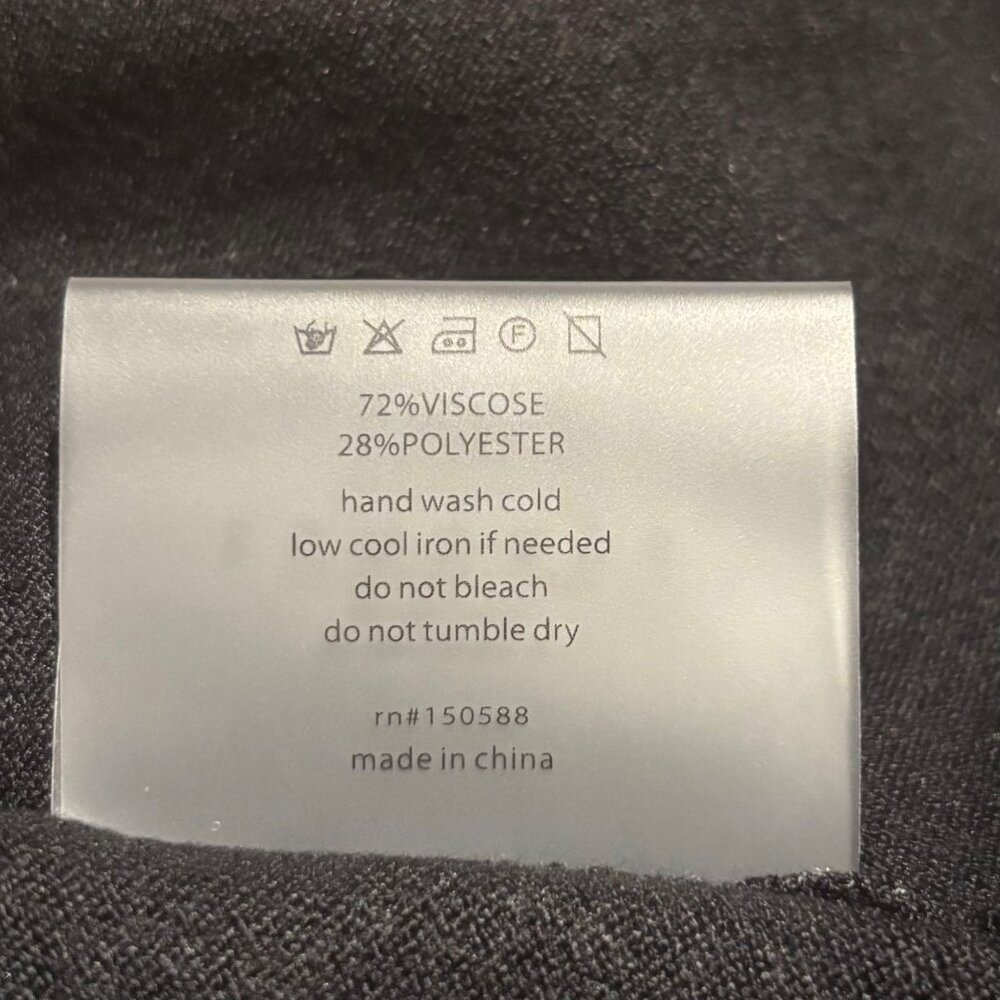 Anthropologie Sundays Womens Andes Mini Dress Size M Black Carbon Mock-Neck - Picture 9 of 9